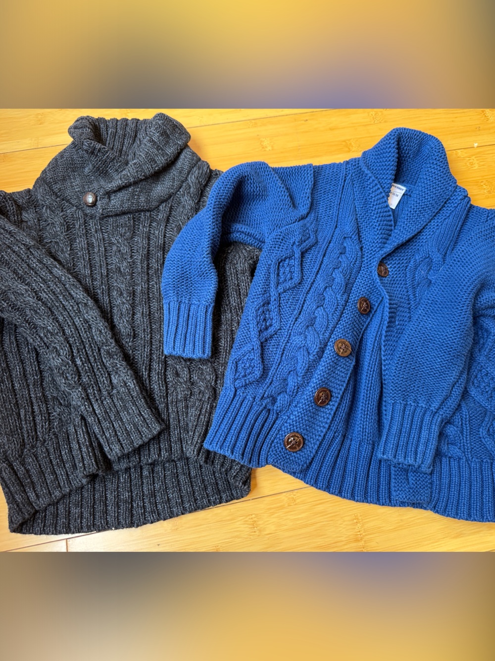LIKE NEW! BUNDLE! 2! Old Navy Kids Toddler Cotton Thick Knit Sweaters Sz 3T